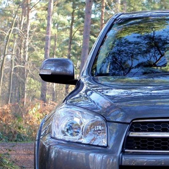 2Pcs Front Wiper Side Cowl Extension Cover Trims Black For Toyota RAV4 2006-2012