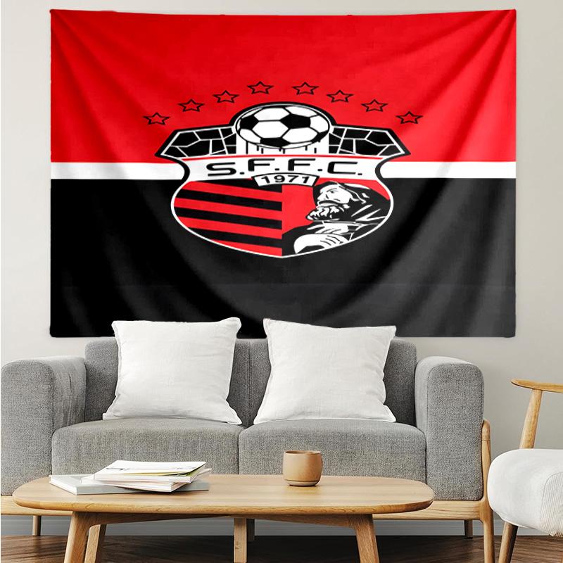 Soccer Team Crest Design Printed Printed Tapestry, for Bedroom,Livingroom, Dormitory, Large Wall Decor, Fabric Decor Fan Birthday Gifts