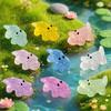 24Pcs Luminous Ornament, Mini Crocodile Shape Soft Jelly Texture Resin Figure, DIY Accessories Night Glow Toy, Random Color