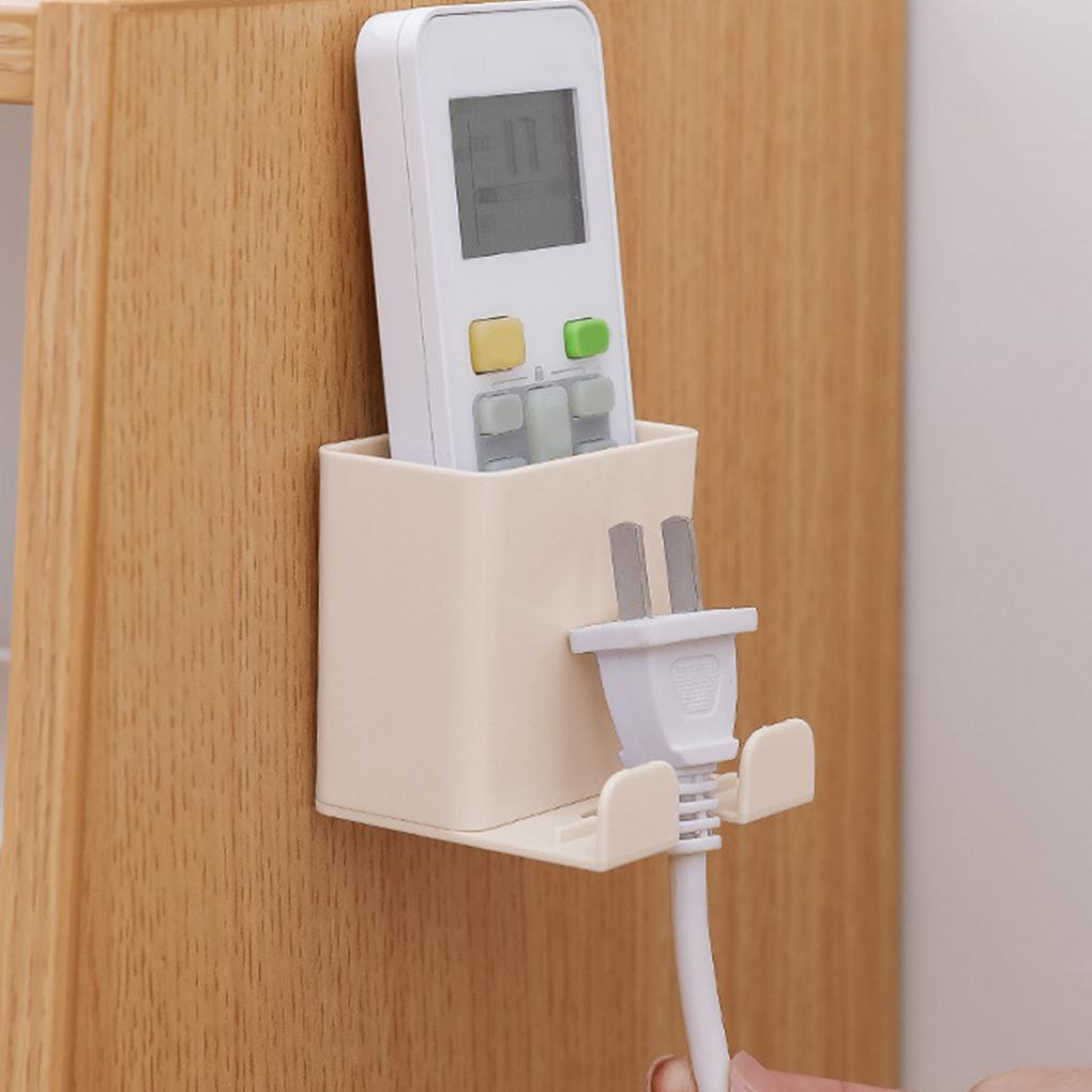 Wall Hanging Remote Controller Phone Bracket Storage Box No Hole Switch