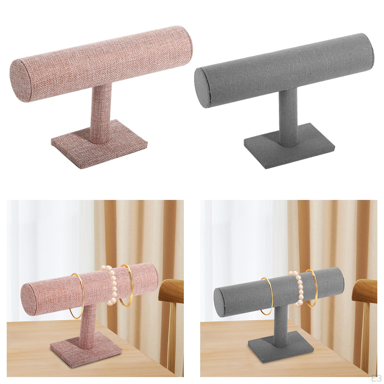 Браслет-органайзер Стенд T-образный декоративный настольный браслет из мешковины — фото 4