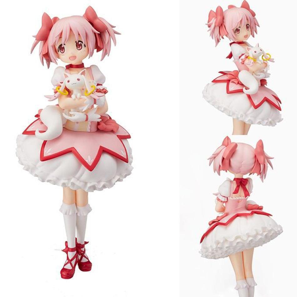18cm PMMM Magical Girl Anime Figure Kaname Madoka Action Figure PVC Collection Figurines Desktop Ornaments Cute Loli Model Toys