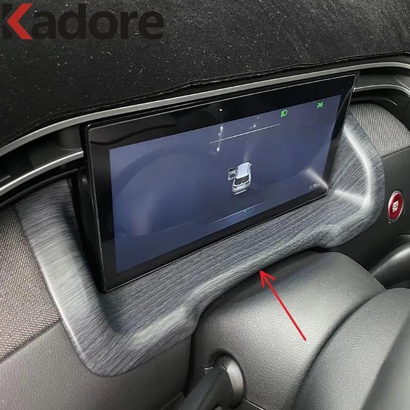 For Hyundai Tucson NX4    2024 Carbon Fiber Car Navigation Trument Panel Frame Cover Trim Interior Accessories