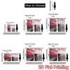 2D flat printing 2pcs Curtain Curtain Spring Cherry Blossom Bridge Digital Printed Polyester Drapes Family Party Use for Indoor