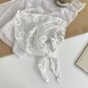 Soft Triangular Lace Scarf For Women Summer Fashion Essential Breathable Fabric & Portable Fold Feature