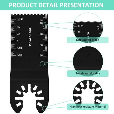 5to33Pcs Oscillating Saw Blades 20-88MM Multi-size Saw Blade High Carbon Steel Oscillating Blades Cutting Saw Blades with Gasket