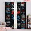 2pcs,2D Plane Printing Contemporary Curtains Worlds Best Son Polyester (without Rod) Art Deco Festive Perfect for Bedroom,