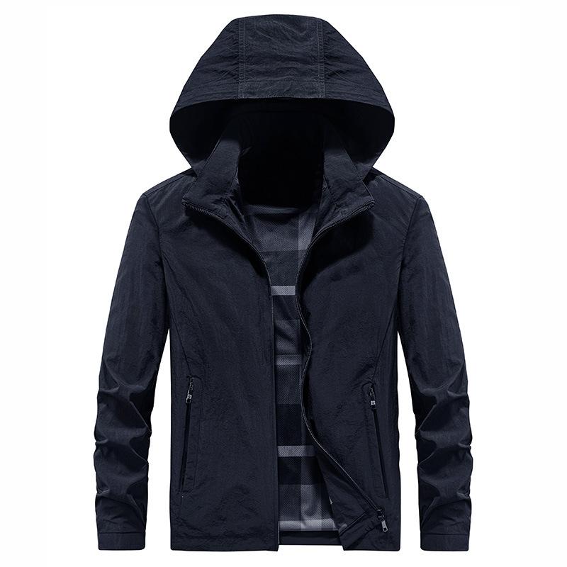 

Мужская весенняя новая куртка на молнии, мужская куртка с капюшоном 5XL
