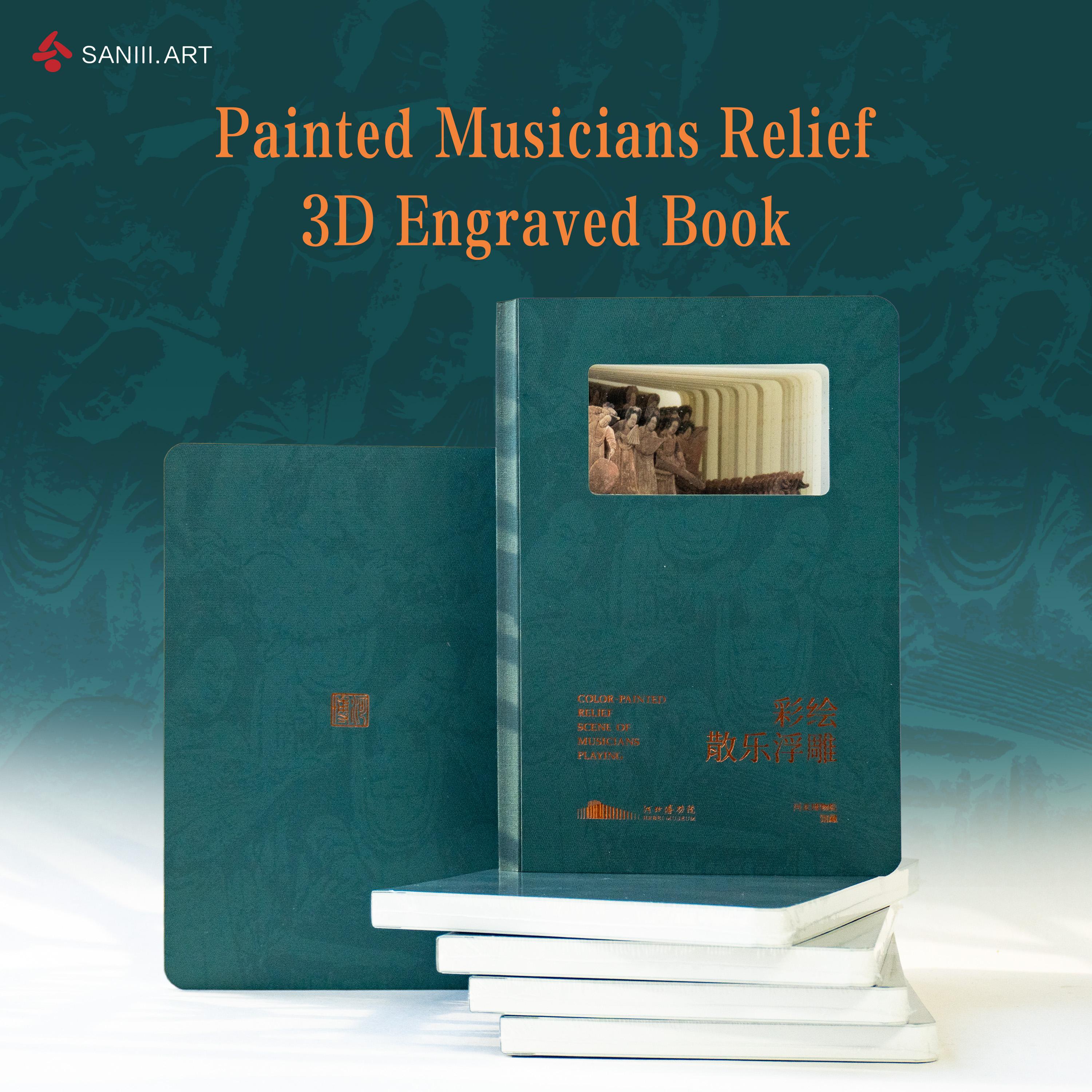 ODM DesignMuseum Cultural Creative Product  3D Sculptural Notebook  Painted Musical Relief Figure (Bottle Green,135mm*206mm&135mm*206mm) бутылочная зеленый