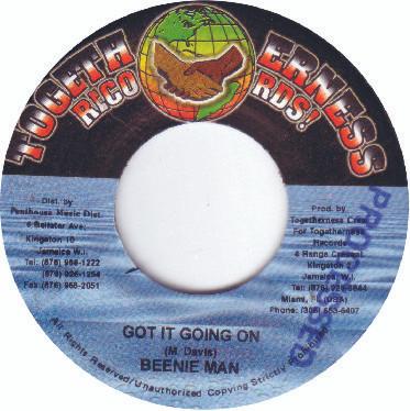 

7inch Record BEENIE MAN - Got It Going On NONE Togetherness Re Jamaica Reggae, Ska & Dub Used