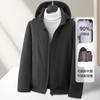 Mens Winter Down Jacket With Detachable Hooded Inner Layer 90% White Goose Warm Business Casual Coat