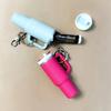 12pcs, Mini Beverage Container Keychain with Removable Lipstick Holder - Ideal for Backpacks, Easter, Mother's Day Gifts. Presents