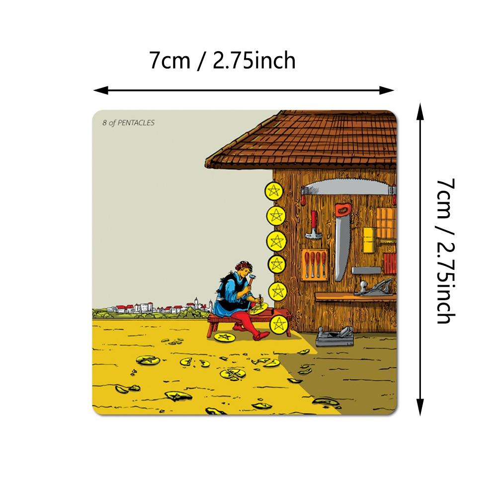 RWS Wide Angle Tarot - Compact Edition 78 Pcs Cards + 2 Specials Frame Cards 7*7cm Double-embossed in Two-piece Rigid Box