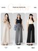 2026 New Wide-Leg Maternity Pants: Spring/Summer Lightweight, Non-Constricting, Nine-Tenth Length
