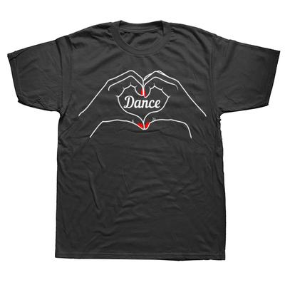 Lustiges Ich Liebe Tanzen Grafik T-Shirts Herren Damen Mode Lässiges T-Shirt 100% Baumwolle Locker Übergröße Tanzen Musik T-Shirt