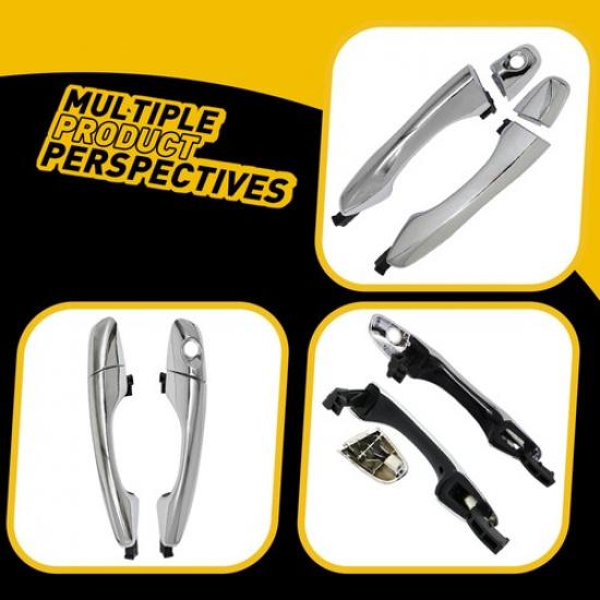 Front 2X Left & Right Side Exterior Door Handle For Kia 2016- Sorento Chrome