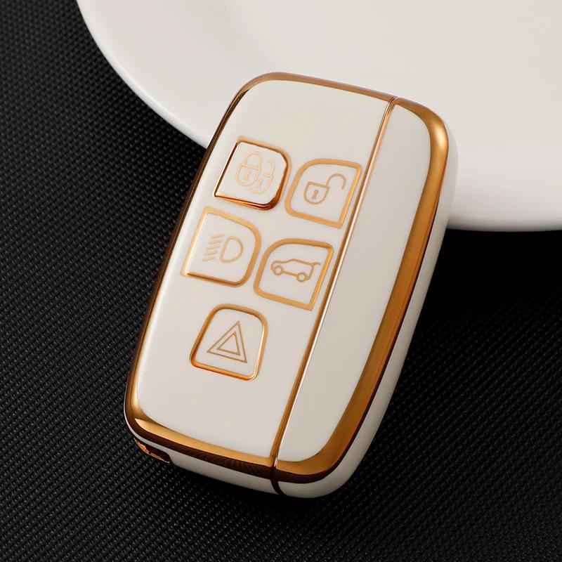 For Land Rover Range Rover Sport Discovery 3 4 Elander 2 Evoque TPU Car Key Case Cover Holder Shell Fob Accessories