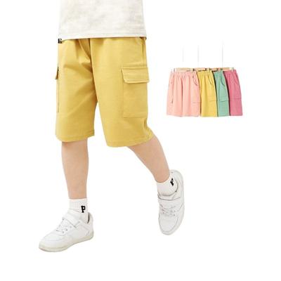 Summer Crawler K-style Kids Pure Color Sports Shorts Children's Quick-Drying Breathable Cargo Pants Girl Mid-Waist Pants