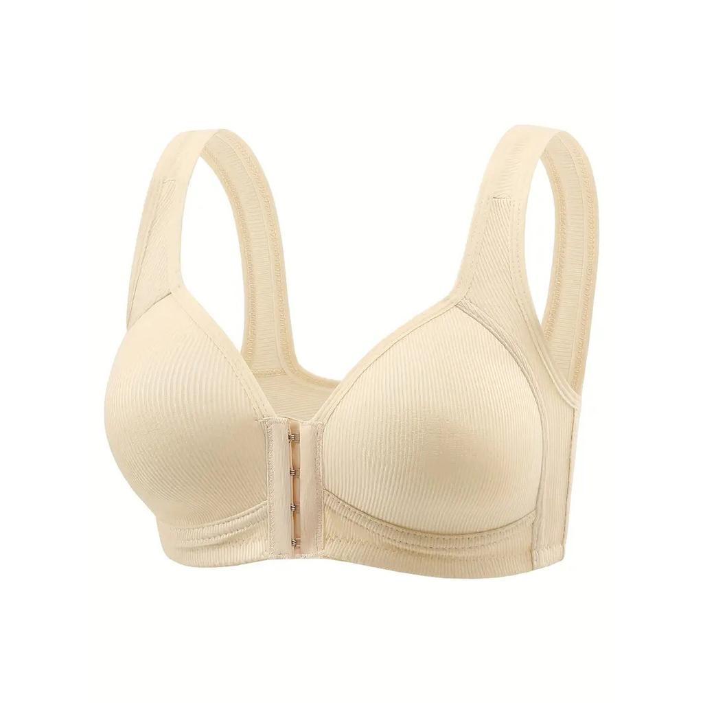 Drahtloser Push-Up Sport-BH mit Frontverschluss für Damen