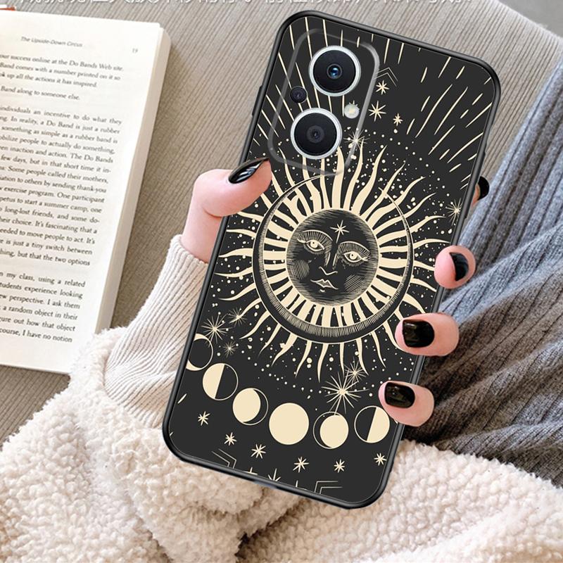 Sun Moon Case For OPPO Reno 11F 11 12 13 F 8T 7 8 10 Pro OPPO Find X8 X6 Pro X3 X5 Lite Cover Fundas