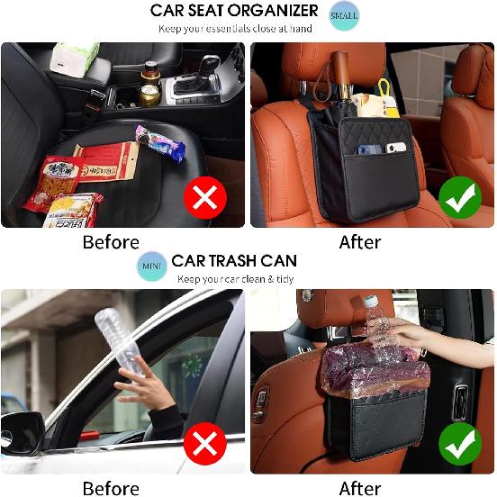 Car Seat Back Hanging Bag Car Document Holder Multi-Pocket Bottle Bag Storage Box Organizer Travel Tidy Pouch Pocket Kids