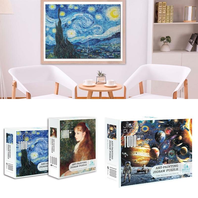 High-difficulty 1000-piece Jigsaw Puzzle With Classical Paintings Smooth Edges And Soft Colors