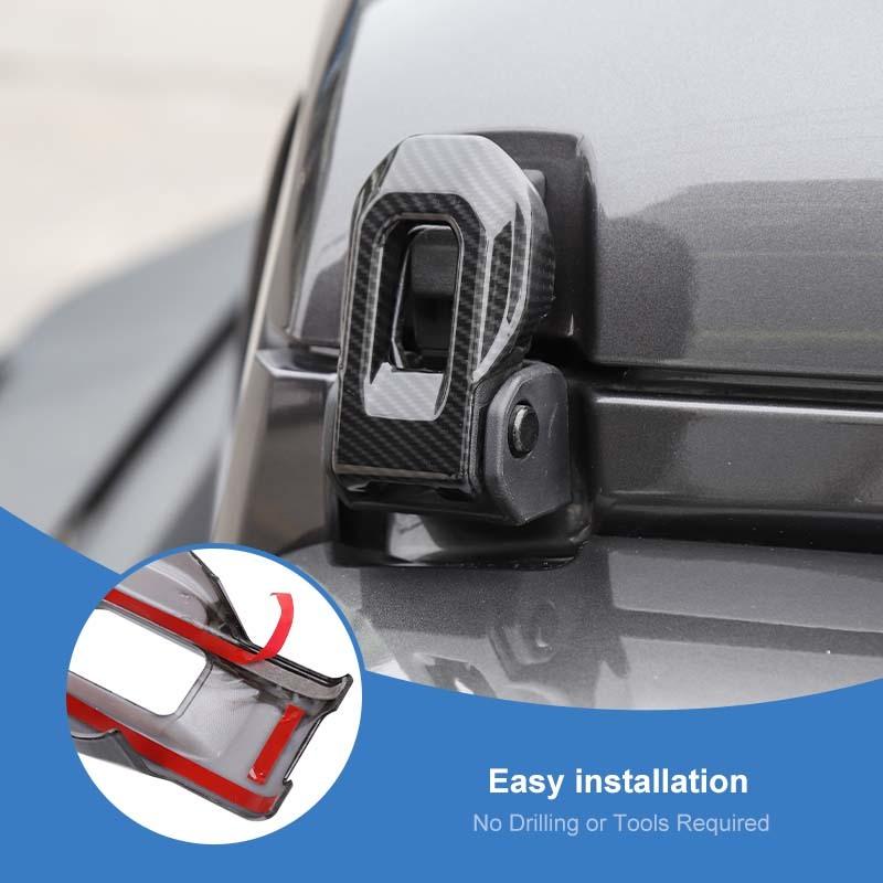  Fit For Jeep Wrangler JL For JT Gladiator 2018 Up ABS Front Engine Hood Ornament Decoration Cover Protective Sticker Car Exterior Accessories