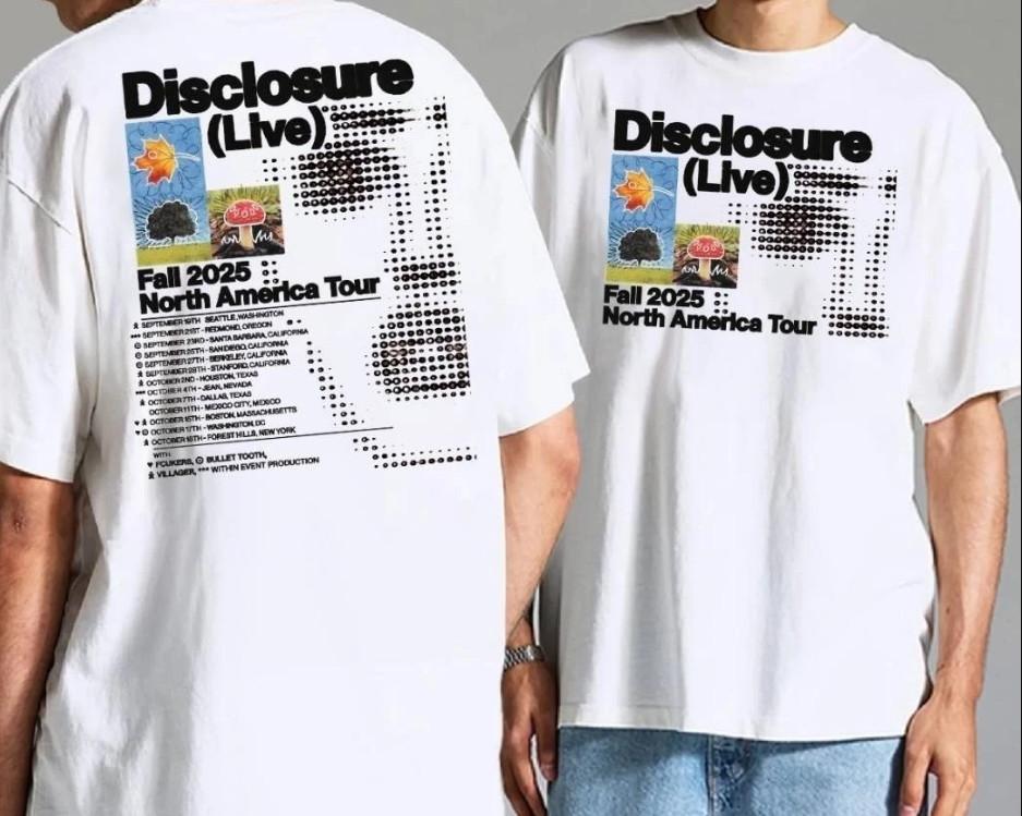 New!!! Disclosure Fall 2026 North America Tour 2026 T-ShirtT-Shirt shirt S