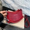 2025 New Foreign Style Casual Popular Fashion Handbag Retro Personality Niche Design Beautiful Shoulder Crescent Bag
