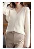 Women's Stylish V-neck Pure Wool Cardigan, Autumn/Winter Loose Knit Outerwear, Thickened Sweater Coat