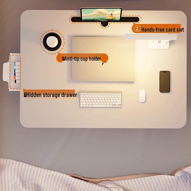 Foldable Bedside Table: Compact Desk for Dorms and Bedrooms