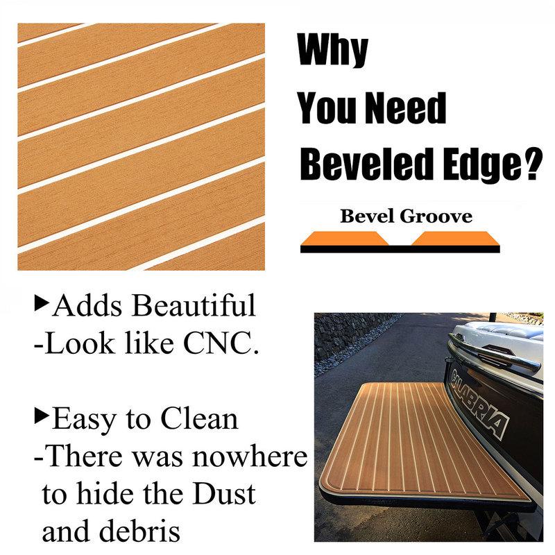 2400x450MM Boat Foam Mat Deck Sheet Marine Yacht Synthetic Teak Decking Sheet Adhesive Carpet Decking Pad Eva Anti-Skid ATV