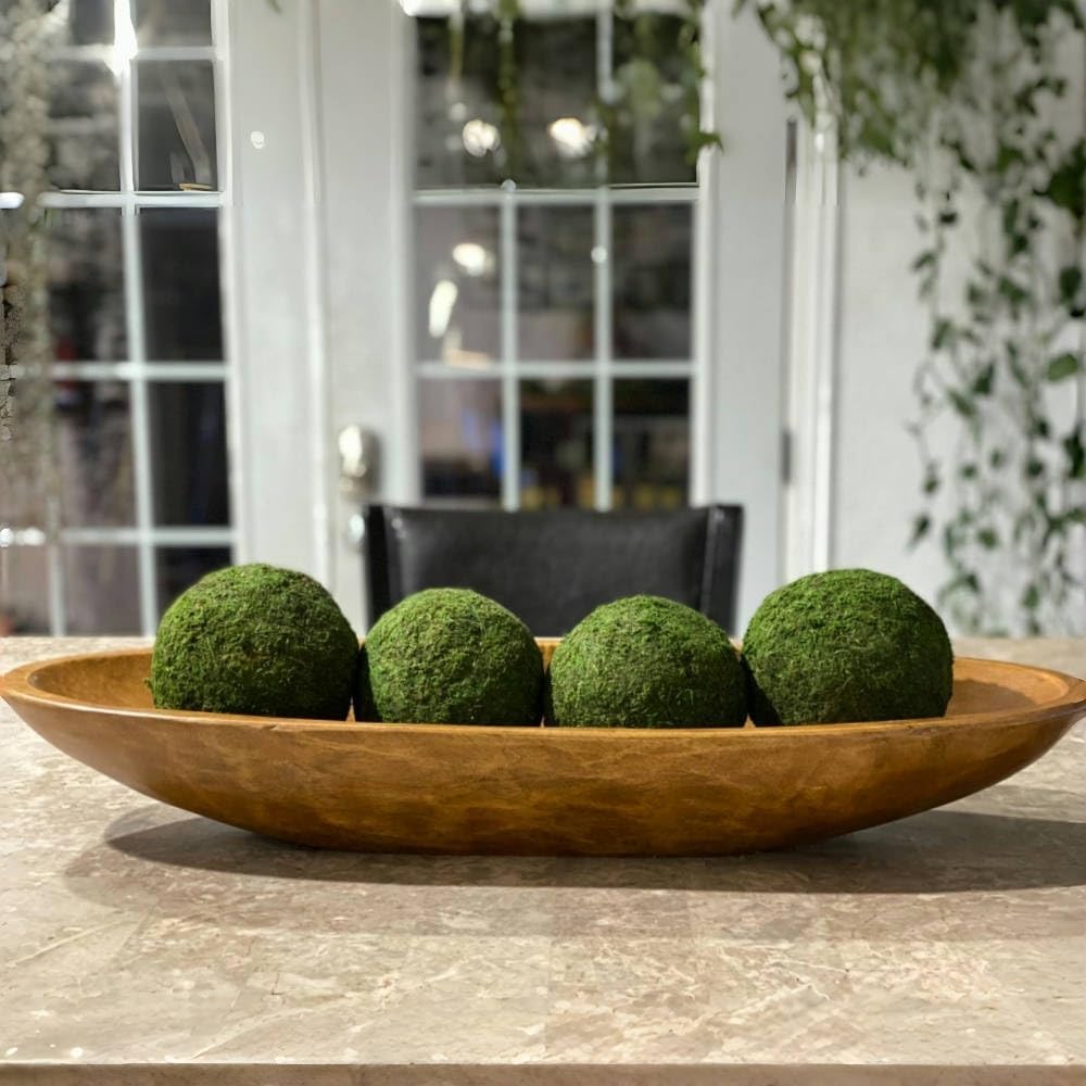 Large Decorative Moss Balls, 8 Pcs 3.5" Green Dried Moss Spheres Ball, Greenery Balls Faux Mossy Globes, Moss Decor Balls for Bowls Filler, Wedding