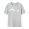 Gerunisex Shepherd Dog Gsd Heartbeat Printing TShirt Normal Coupons Male Valentine Day Tops Shirt Normal TShirt Premium Cotton
