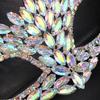Stonefans Bling Masquerade Face Mask Crystal for Wonen Party Cosplay Carnival Adjustable Rave Statement Rhinestone Mask Jewelry