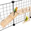 Wooden Bird Perches Platform Funny Natural Bird Playing Gyms Exercise Stands Durable Parrot Cage Sets Pet Parakeet