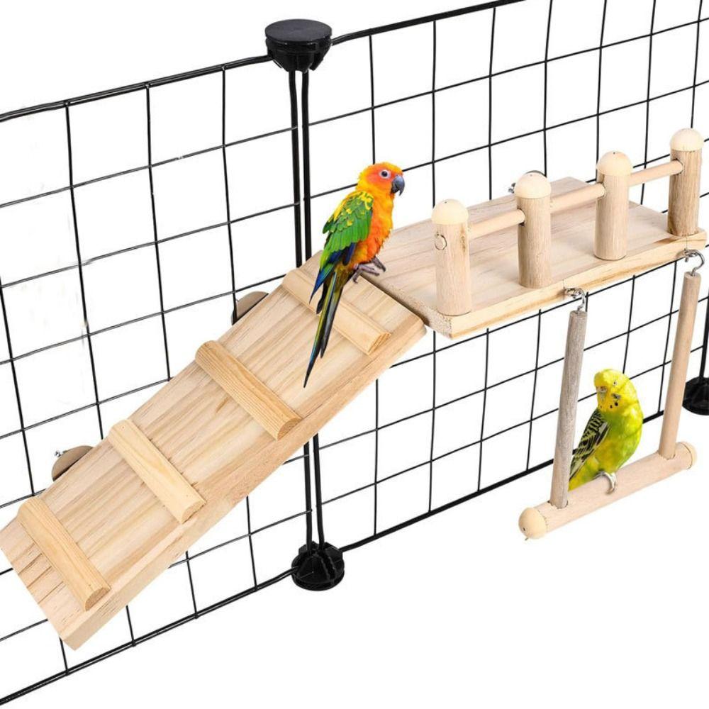 Wooden Bird Perches Platform Funny Natural Bird Playing Gyms Exercise Stands Durable Parrot Cage Sets Pet Parakeet
