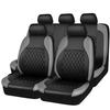 Universal Diamond Pattern PU Leather Car Seat Cover with Airbag Compatibility