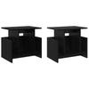 TV Stand 2 Pcs Black Oak Effect 50 X 35 X 45 Cm
