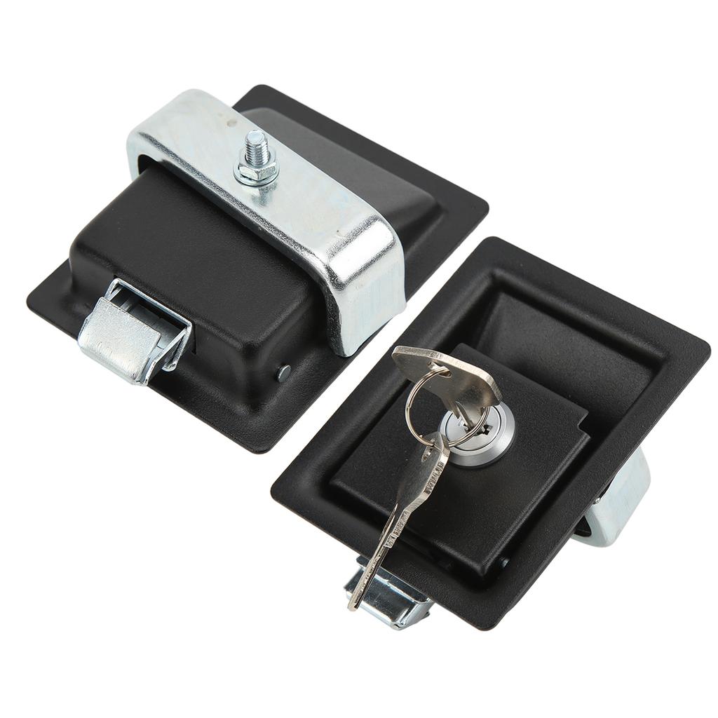 RV Vnitřní Panel Skříňky Klika Zámek Uhlíková Ocel se 2 Klíči Náhrada pro Obytné vozy Přívěsy