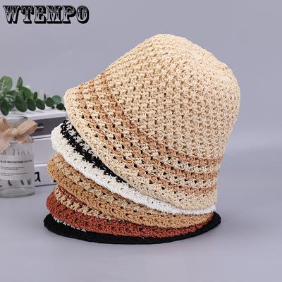 Cappello a Secchiello da Donna Estivo Traspirante per Protezione Solare Cappello a Maglia da Viaggio all'Aperto Cappello a Secchiello