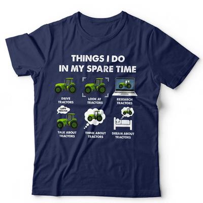Traktor T-Shirt Dinge, die ich in meiner Freizeit mache Unisex Lustig Neuheit Landwirtschaft Bauer