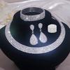 Shiny Bridal Jewelry Set Luxury Rhinestone Choker Necklace  Special Occasions