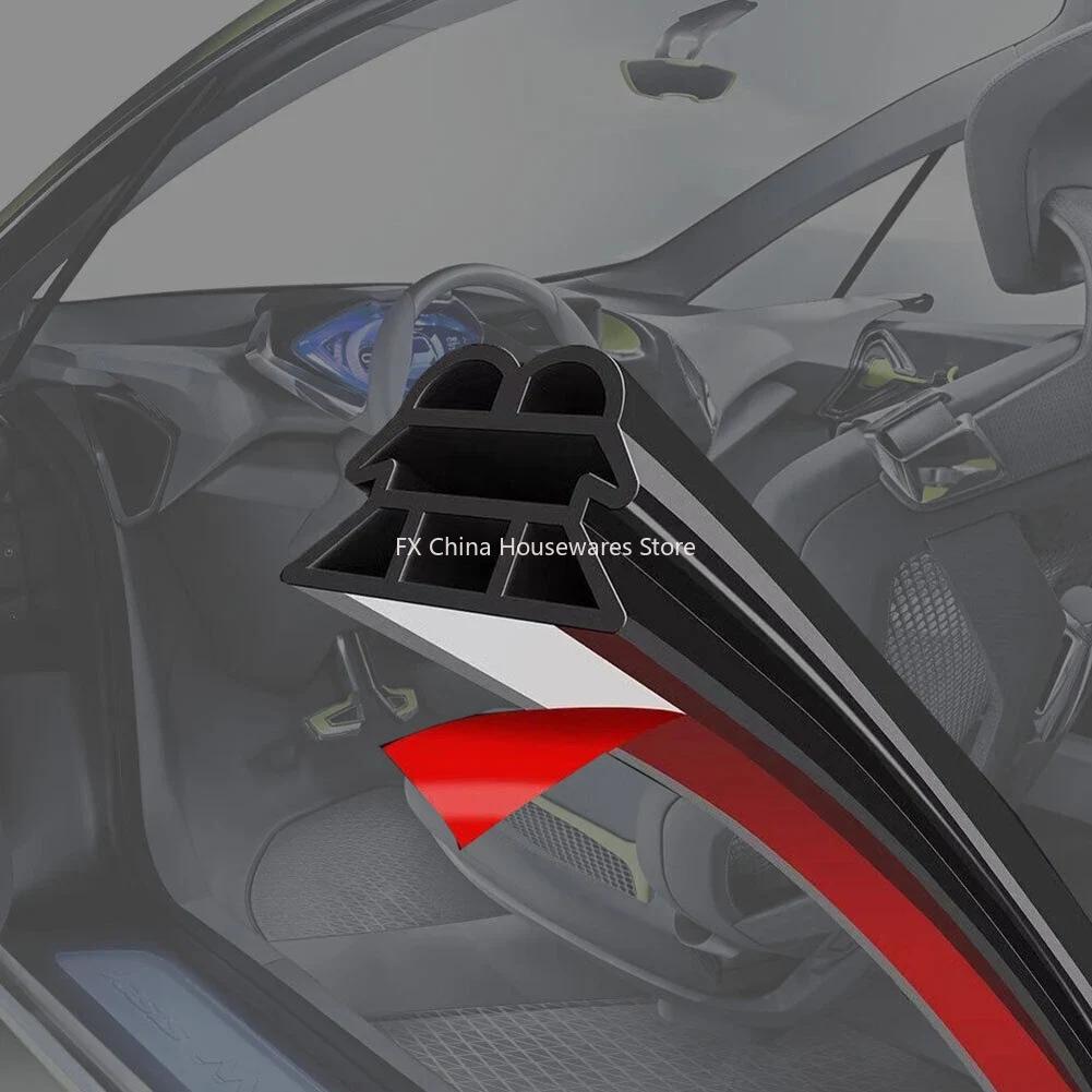 

3-Layer Seal Strip Car Door Seal Strips Sound Insulation Weatherstrip Accessories Auto 5M Rubber Strips чорний