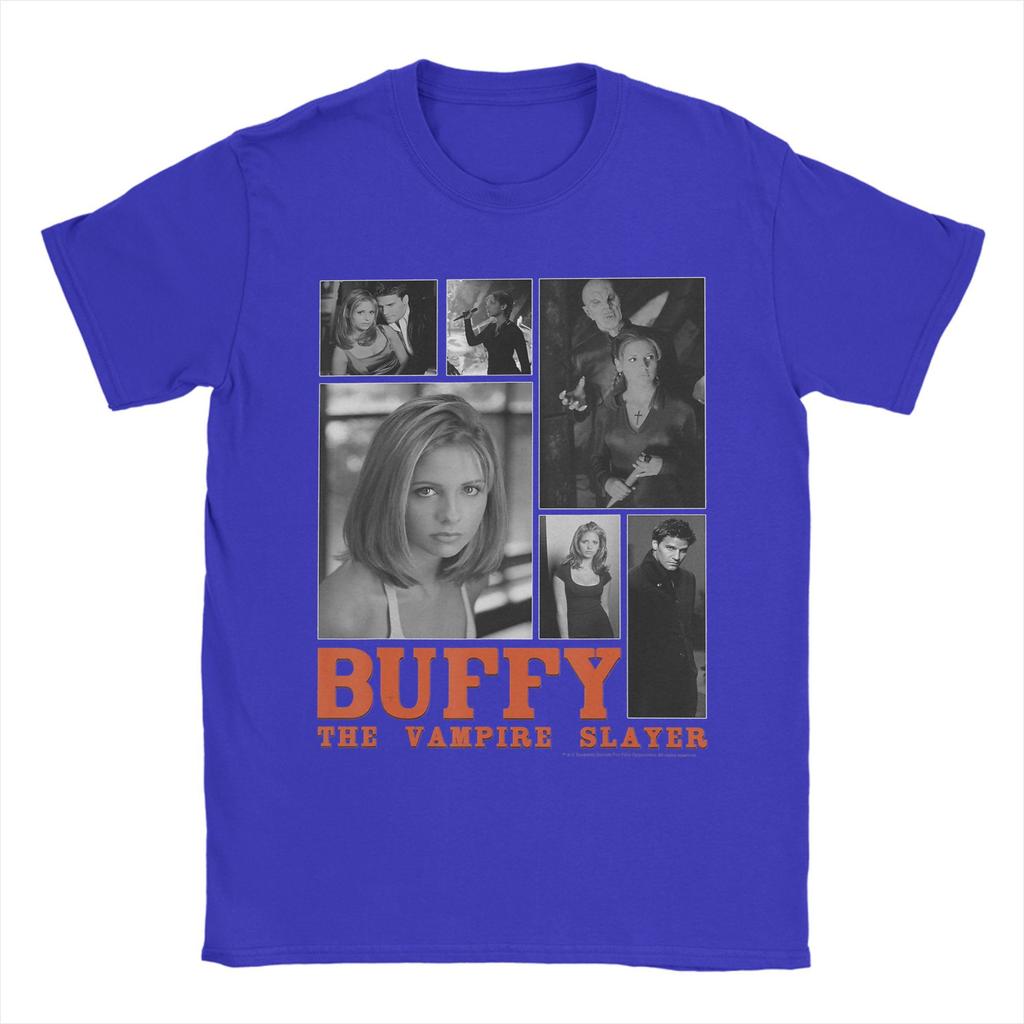 Buffy the Vampires Slayer T Shirt for Men Cotton Fun T-Shirt Round Collar Tees Short Sleeve Tops Birthday Present