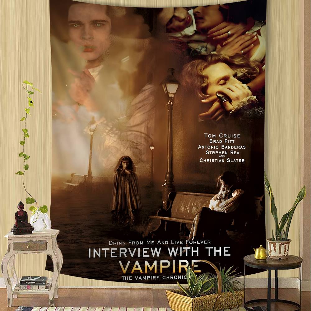 Interview With The Vampire Classic Tapestry Art Printing Bohemian Wall Tapestries Mandala Decor Blanket