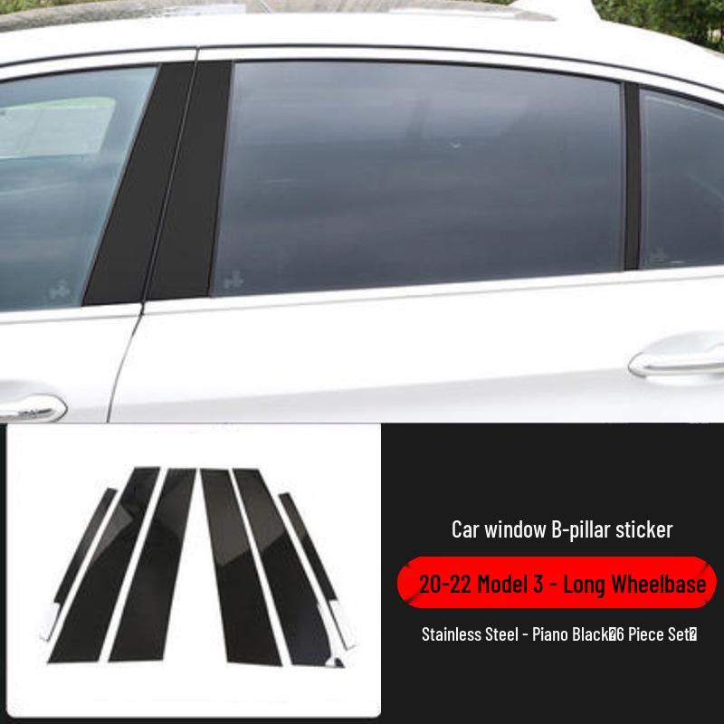 Black Window Trim & Door Frame Strip for BMW 3, 5 Series, X3, X5, X6 - Decorative Black Warrior Edition.
