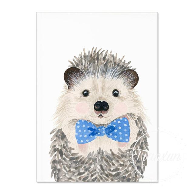 Blue Bow Tie lovely Animal Canvas Painting With Poaters And Prints Wall Art Tiger Picture For Boys Room On The Wall Room Decor No Frame