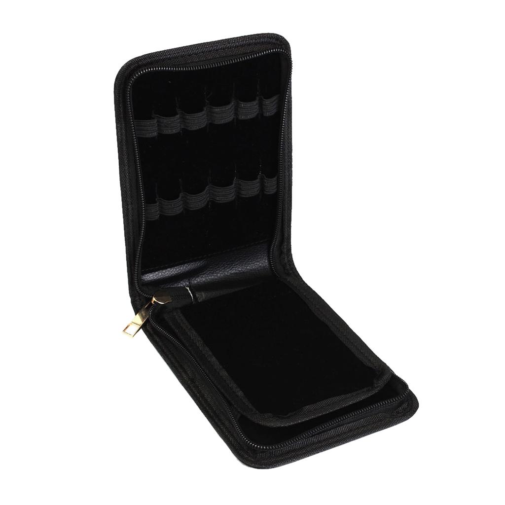 Black/ pocket of pen Storage Holder Bag Cases for 12 Pens - Black, *12.3*2cm
