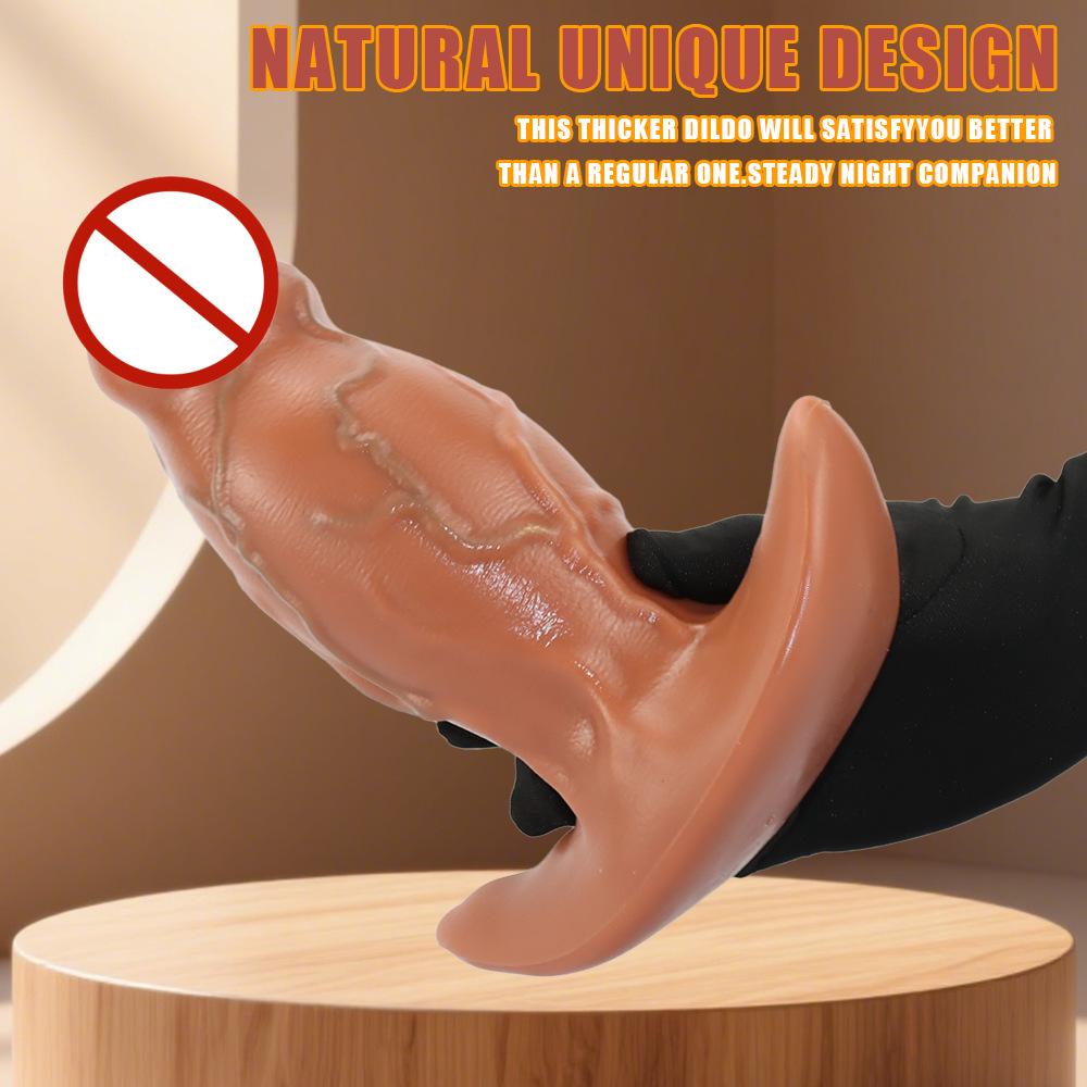 Realistic Wearable Silicone Dildo with Foreskin, Soft Veins, and Large Size for Men and Women